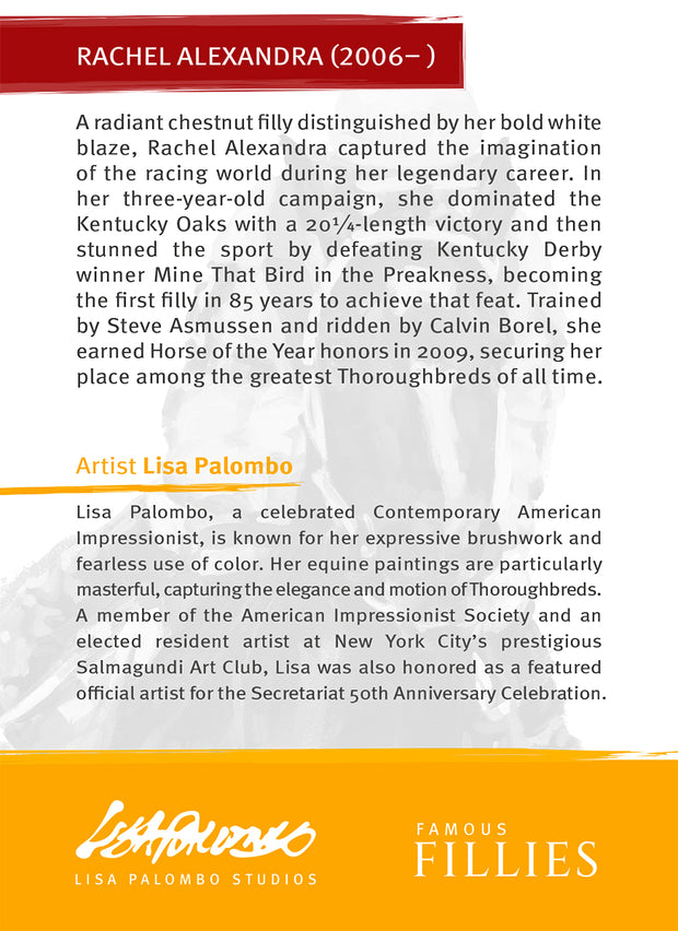 "Rachel Alexandra Trading Card