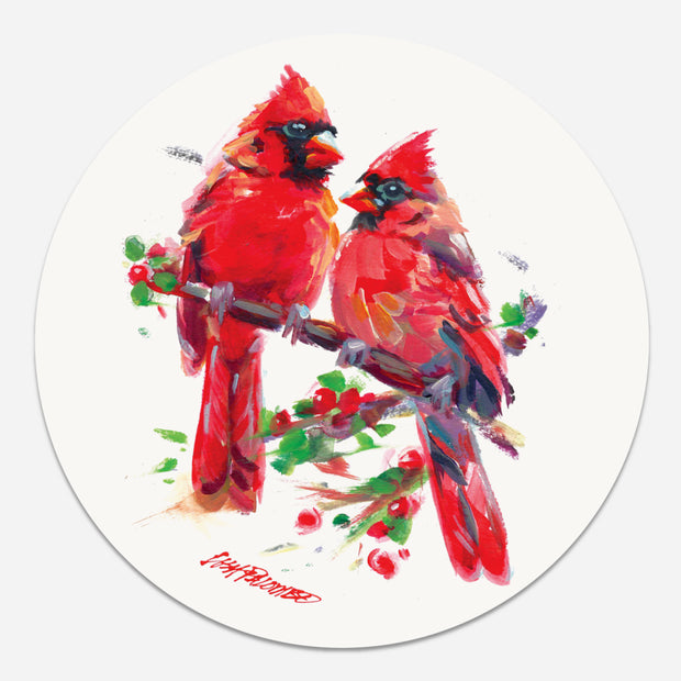 Red Cardinals  HOLIDAY coasters