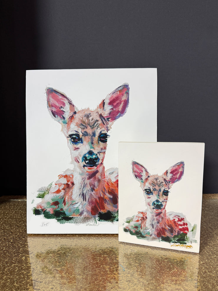 Deer - Meadow panel prints