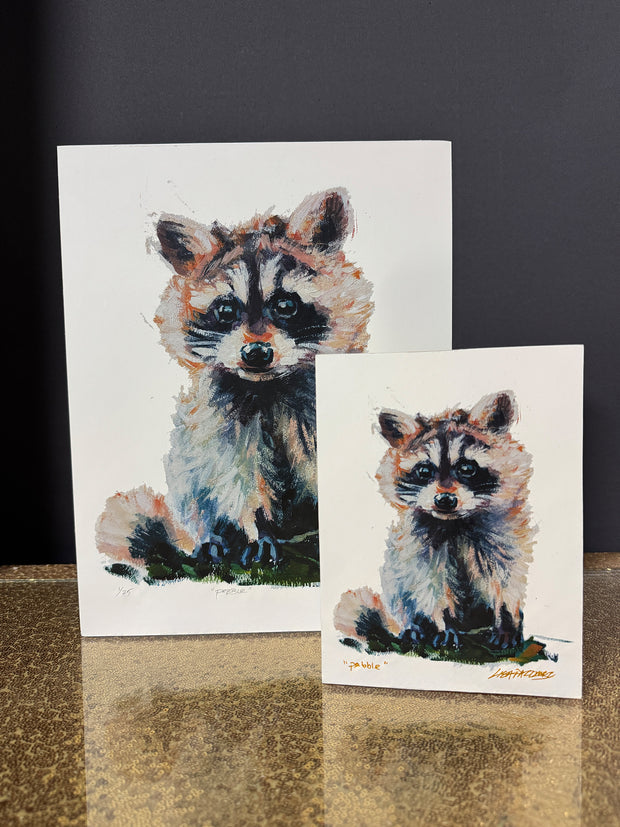 Raccoon - Pebble panel prints