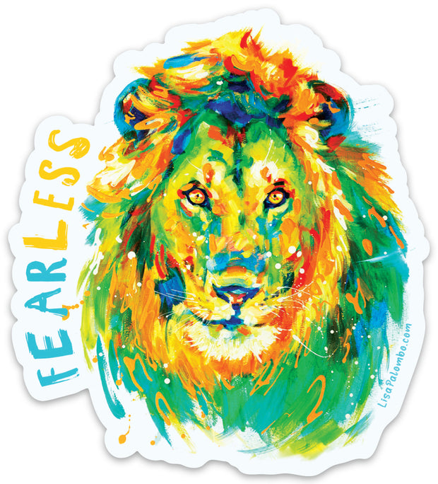 lion - Fearless - Sticker