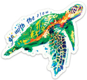 Sea Turtle - Go with the Flow - Sticker