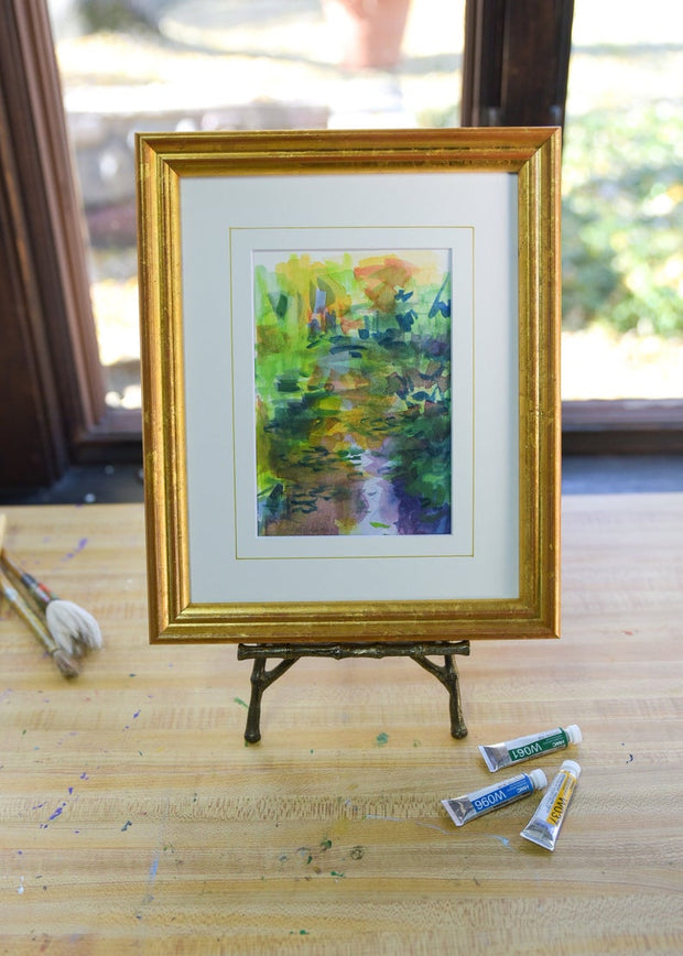 Monet's Bridge #2 - Framed Original Watercolor