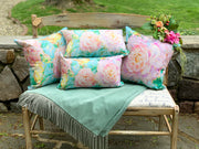 Pretty Peony and Songbirds Pillow
