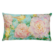 Pretty Peony and Songbirds Pillow