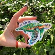 Sea Turtle - Go with the Flow - Sticker